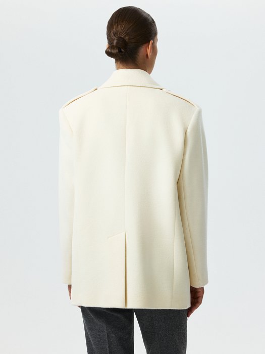 Пальто-жакет из 100% шерсти: фото №5