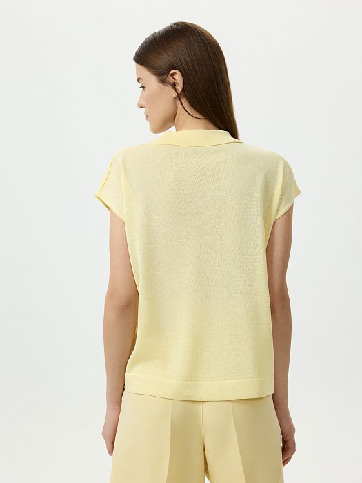 Вязаное поло из вискозы: фото №3