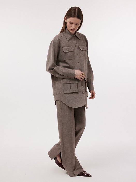 Прямые брюки с разрезами: фото №5