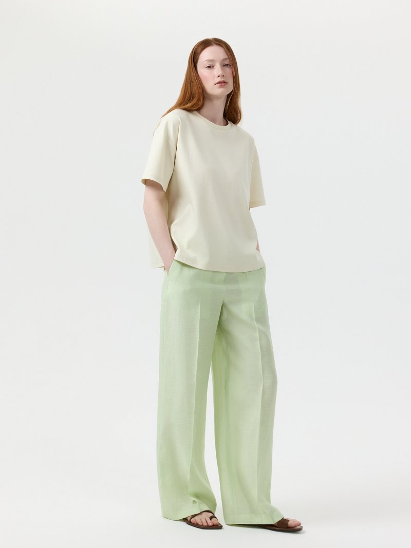 Однотонная футболка из 100% хлопка 