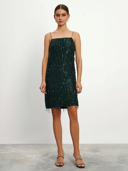 Платье-мини с пайетками: фото №2