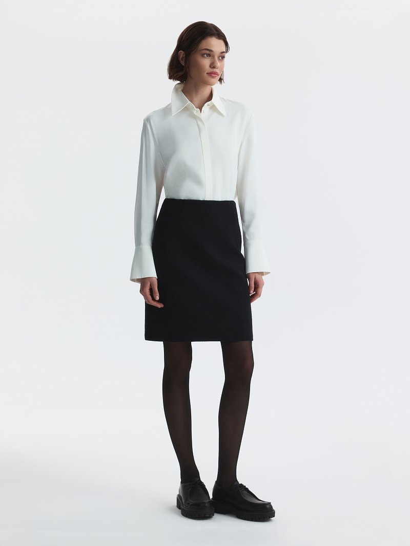 Юбка-трапеция из твида