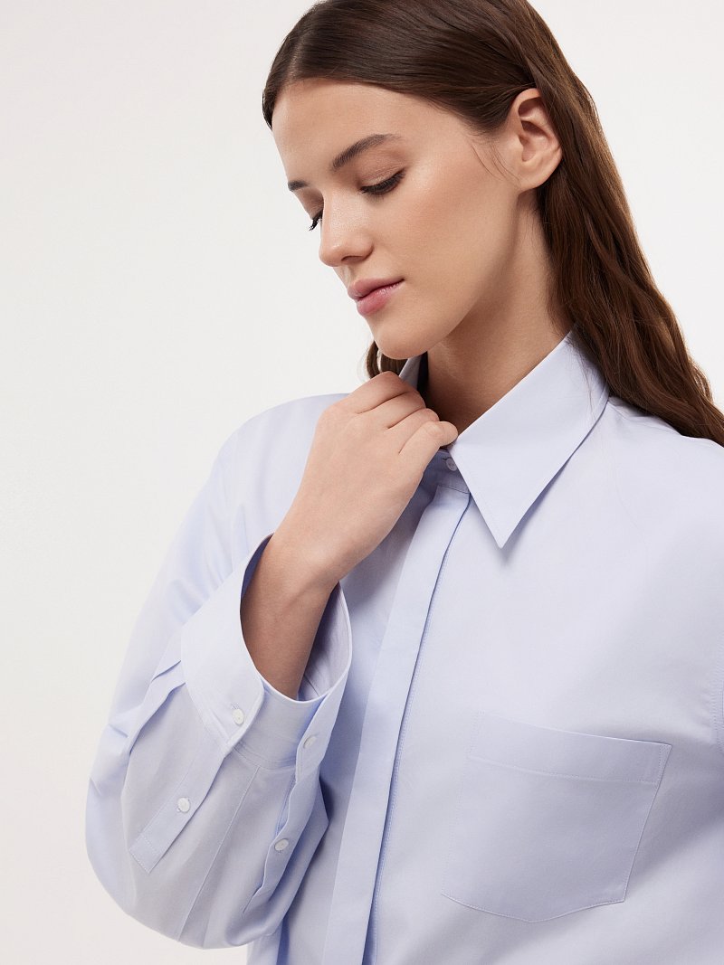 Рубашка с защипами на манжетах