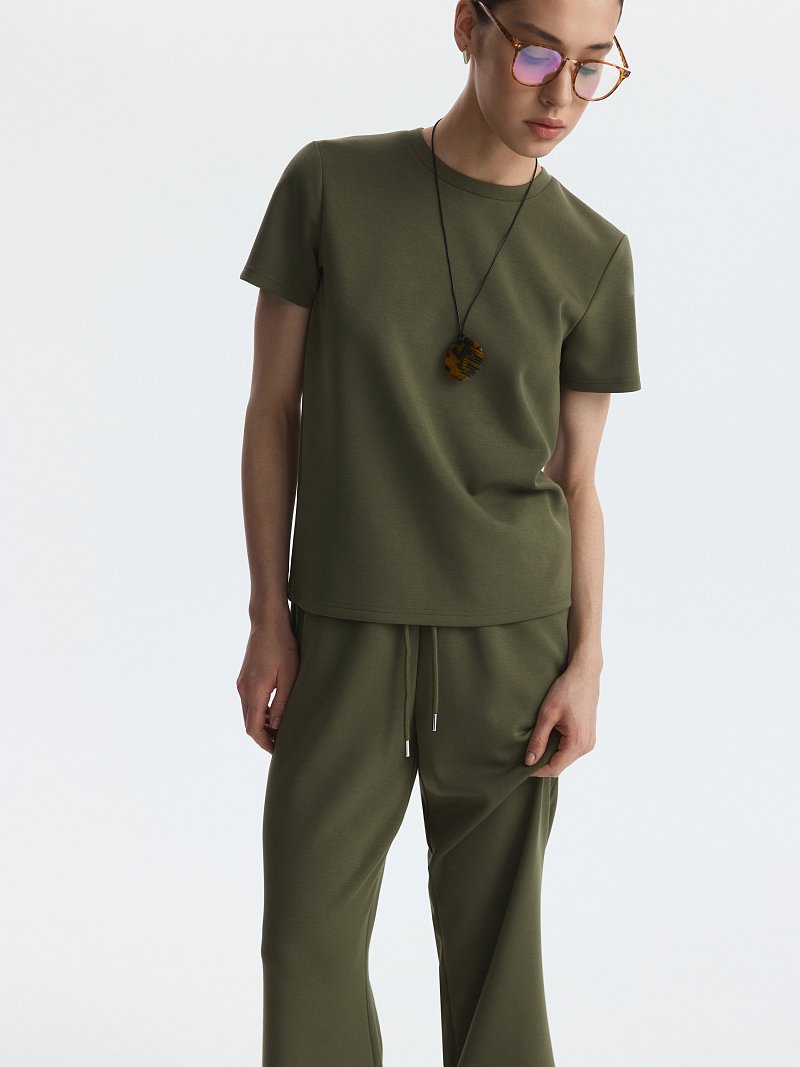 Трикотажные брюки на кулиске