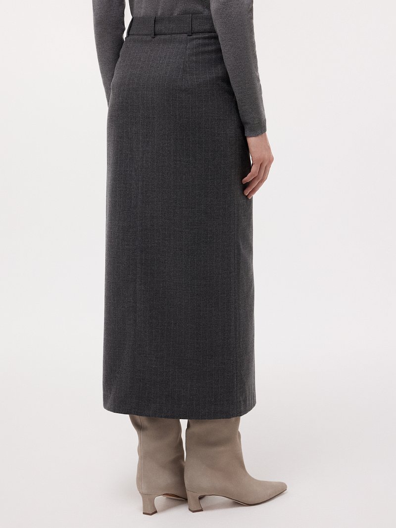 Юбка из фланели в полоску