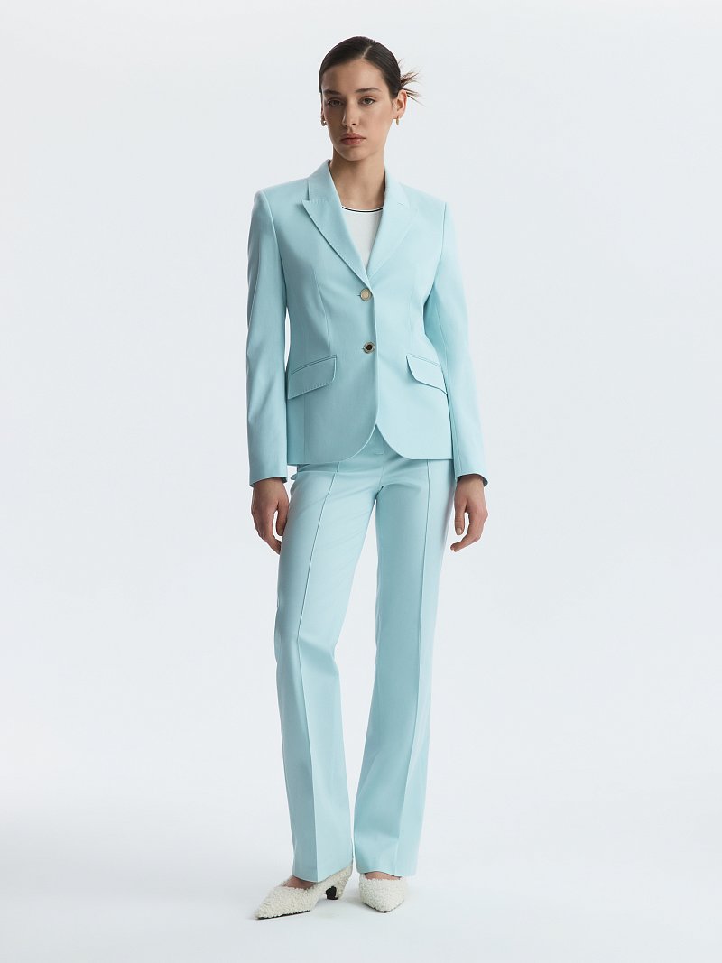 Приталенный жакет из хлопка