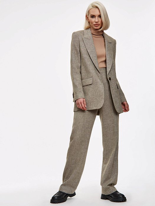 Однобортный жакет из шерсти: фото №4