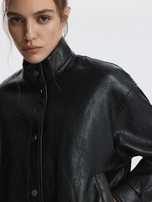 Утепленная куртка из экокожи: фото №4