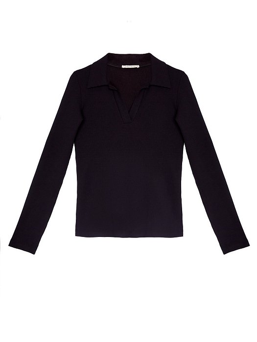 Джемпер-поло в рубчик : фото №5