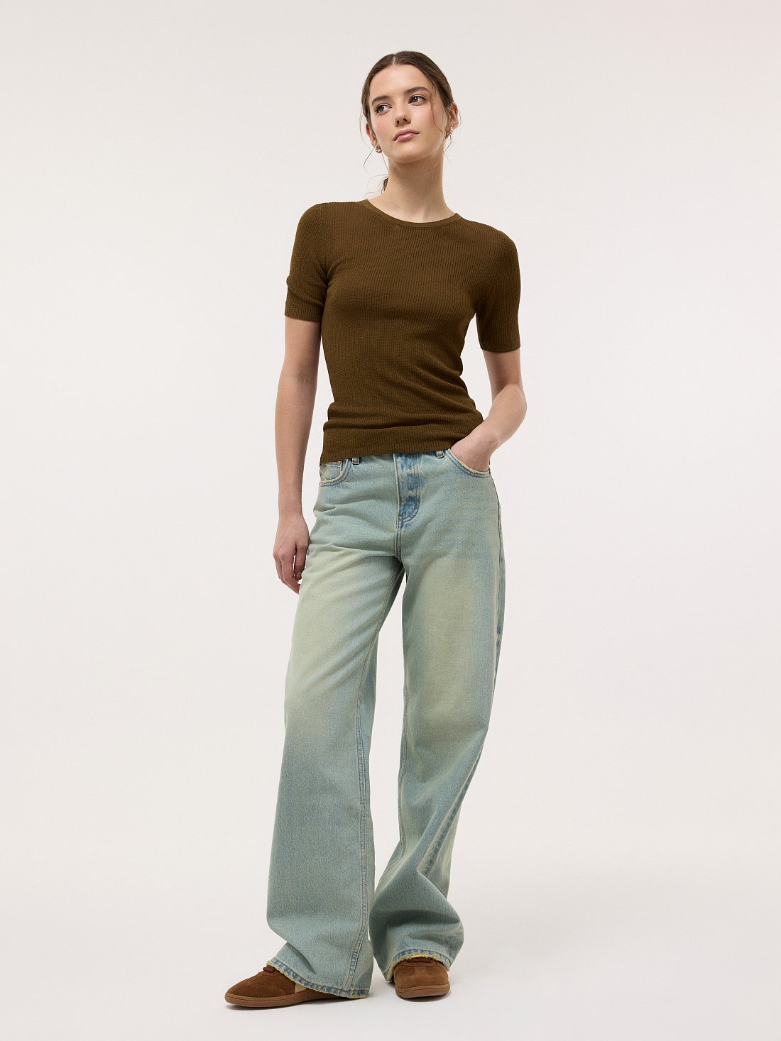 Сетчатый джемпер с короткими рукавами: фото №1