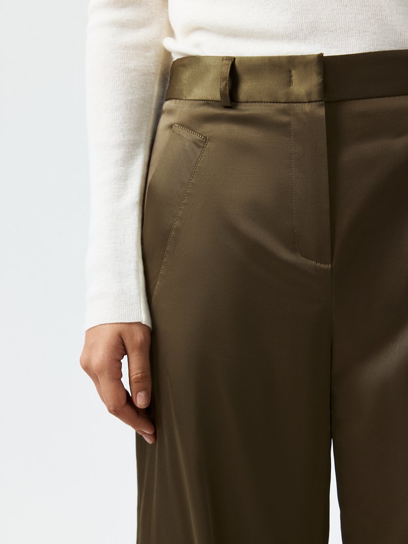 Атласные брюки-карго