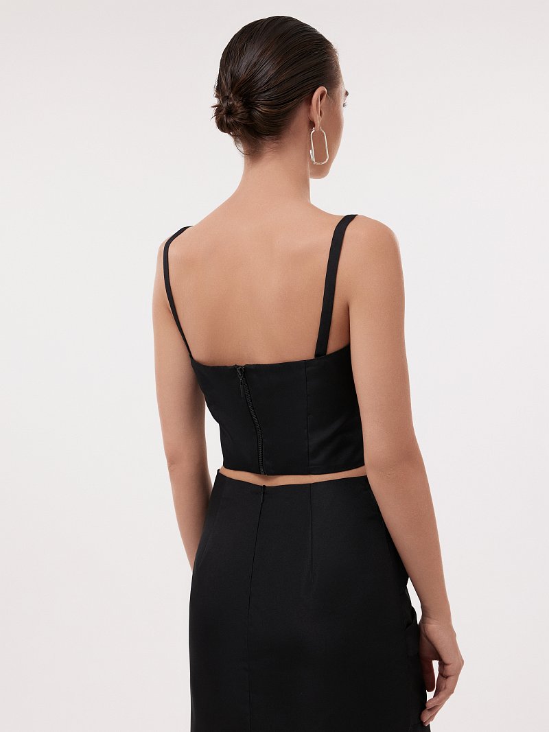 Укороченный топ из тафты