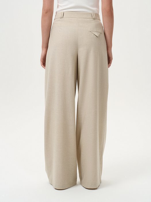 Широкие брюки со льном: фото №3