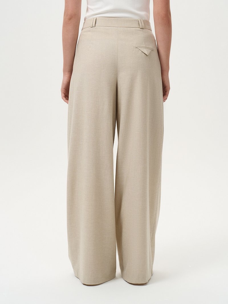 Широкие брюки со льном