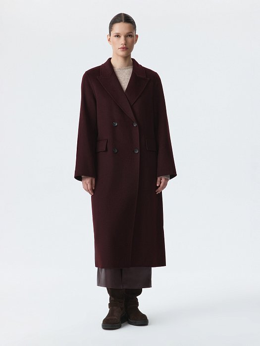 Длинное пальто с шерстью: фото №2