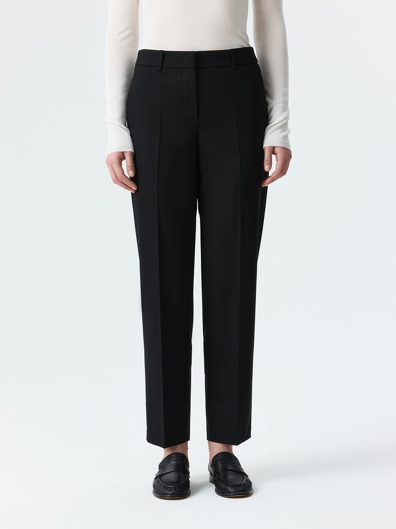 Укороченные брюки с шерстью