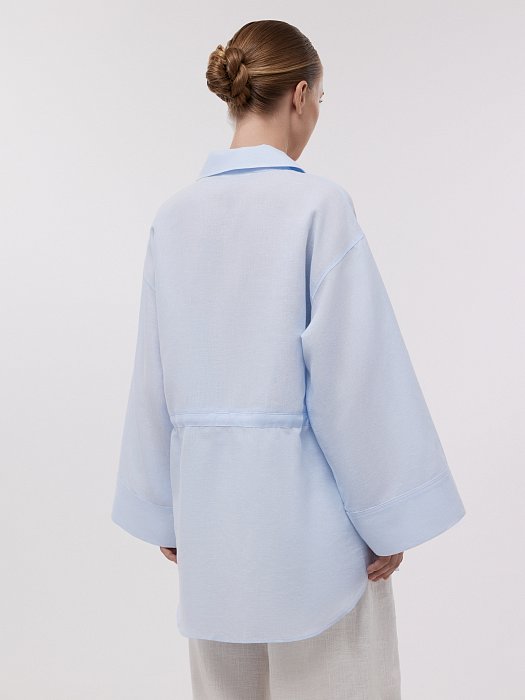 Блуза льняная на кулиске: фото №4