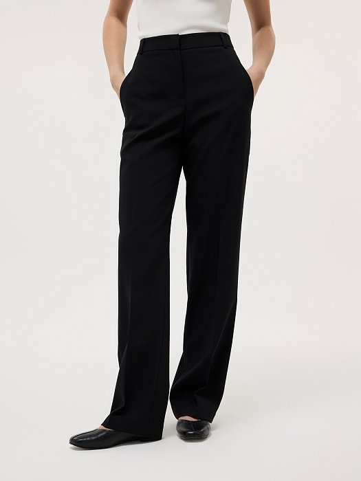 Классические брюки с высокой посадкой: фото №2