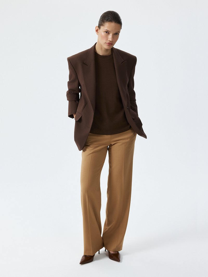 Брюки прямого кроя со стрелками