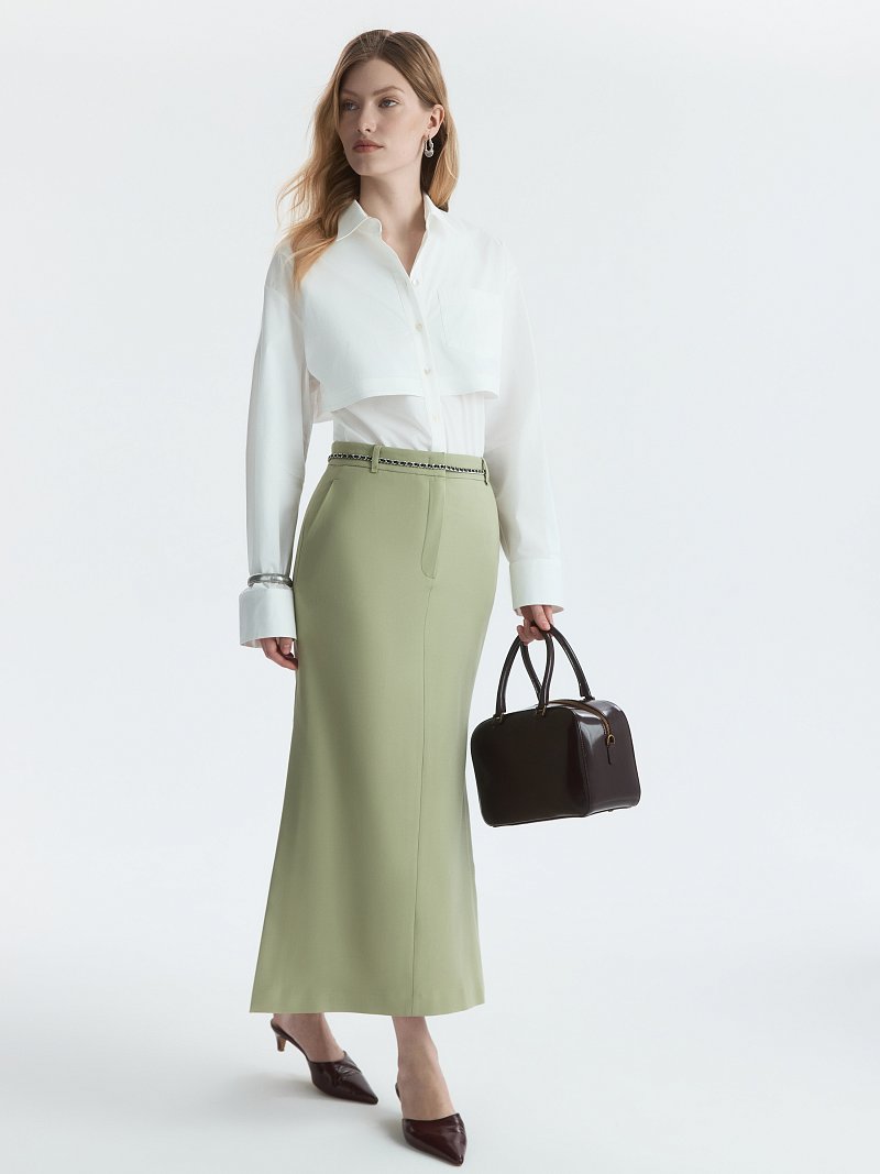 Прямая юбка из вискозы