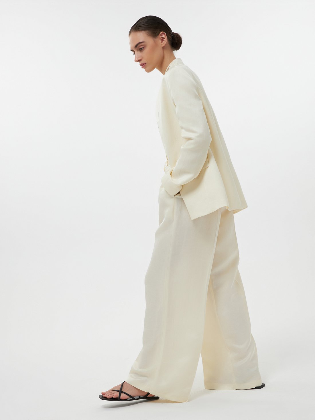 Широкие брюки со льном: фото №1