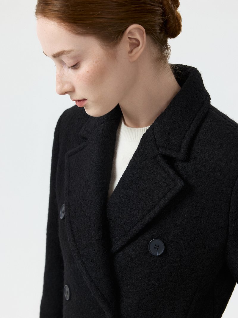 Приталенное пальто из шерсти (Р158)