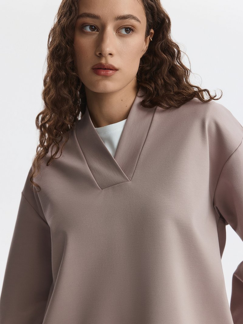 Свитшот с V-вырезом 