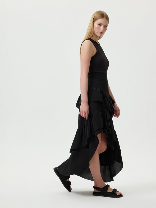 Асимметричная юбка с воланами: фото №5