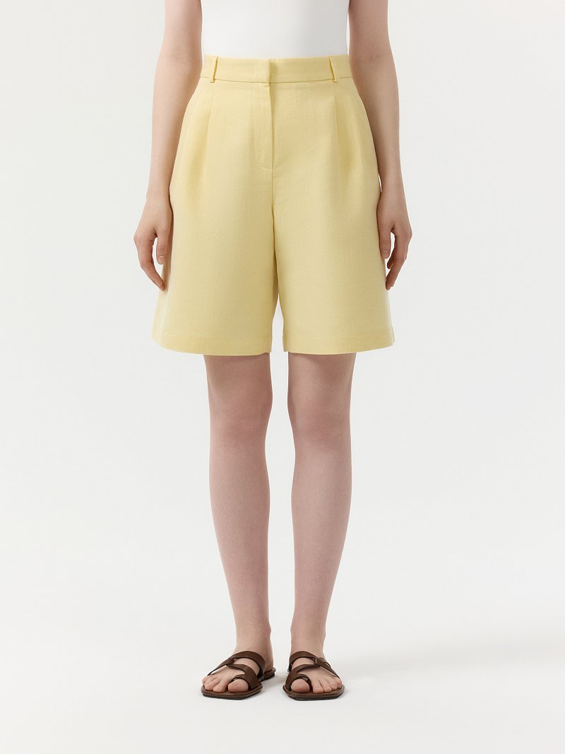 Шорты из хлопка и льна