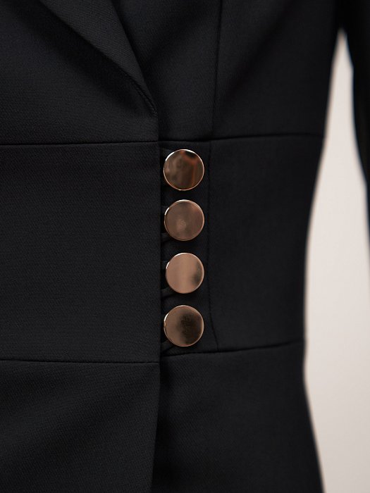 Платье на запах из костюмной ткани: фото №5