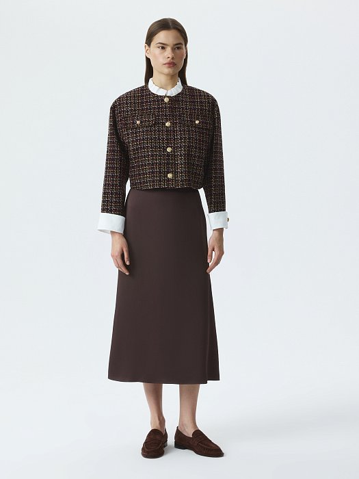 Твидовый жакет со съемными деталями: фото №7