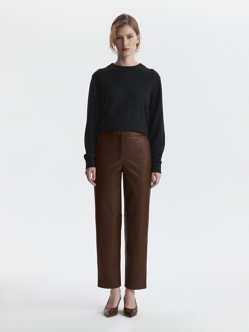 Брюки из искусственной кожи