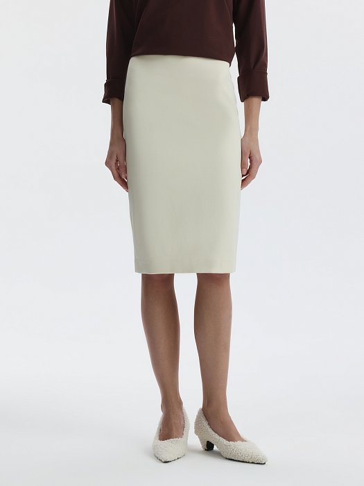 Атласная юбка-миди: фото №3