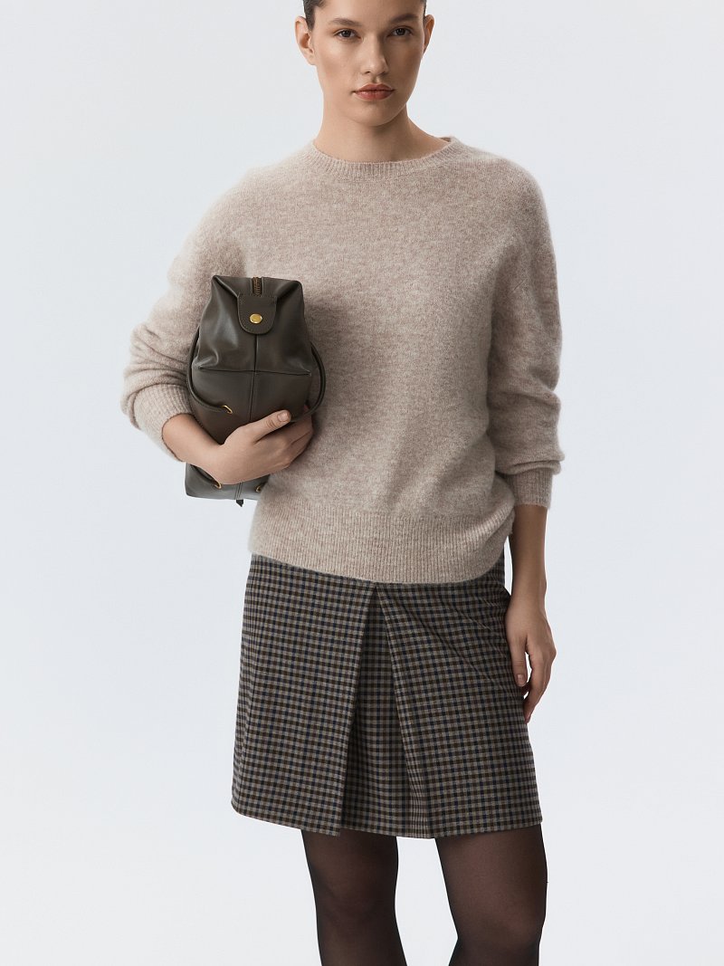 Юбка-трапеция в клетку