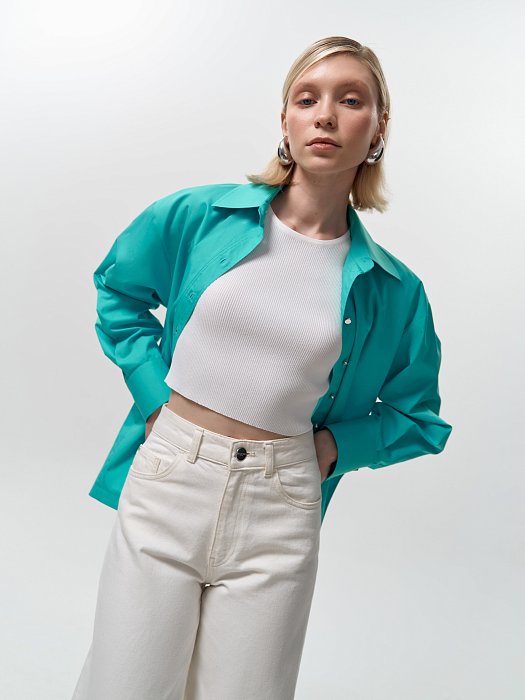 Рубашка с асимметричным низом: фото №4