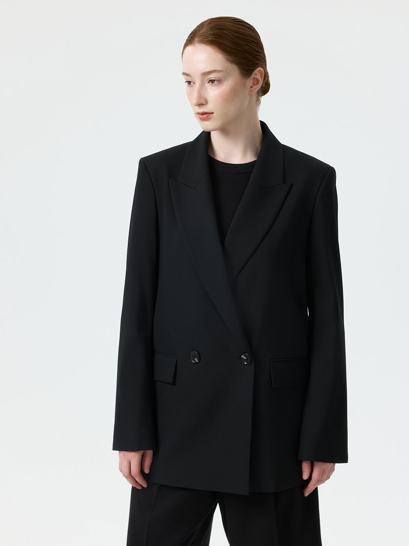 Прямой двубортный жакет