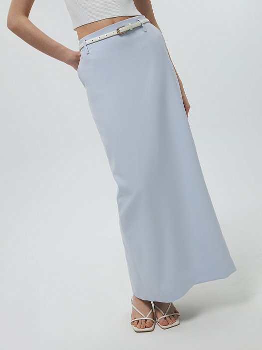 Юбка-макси из костюмной ткани: фото №3