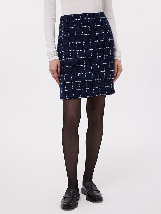 Твидовая юбка в клетку: фото №2