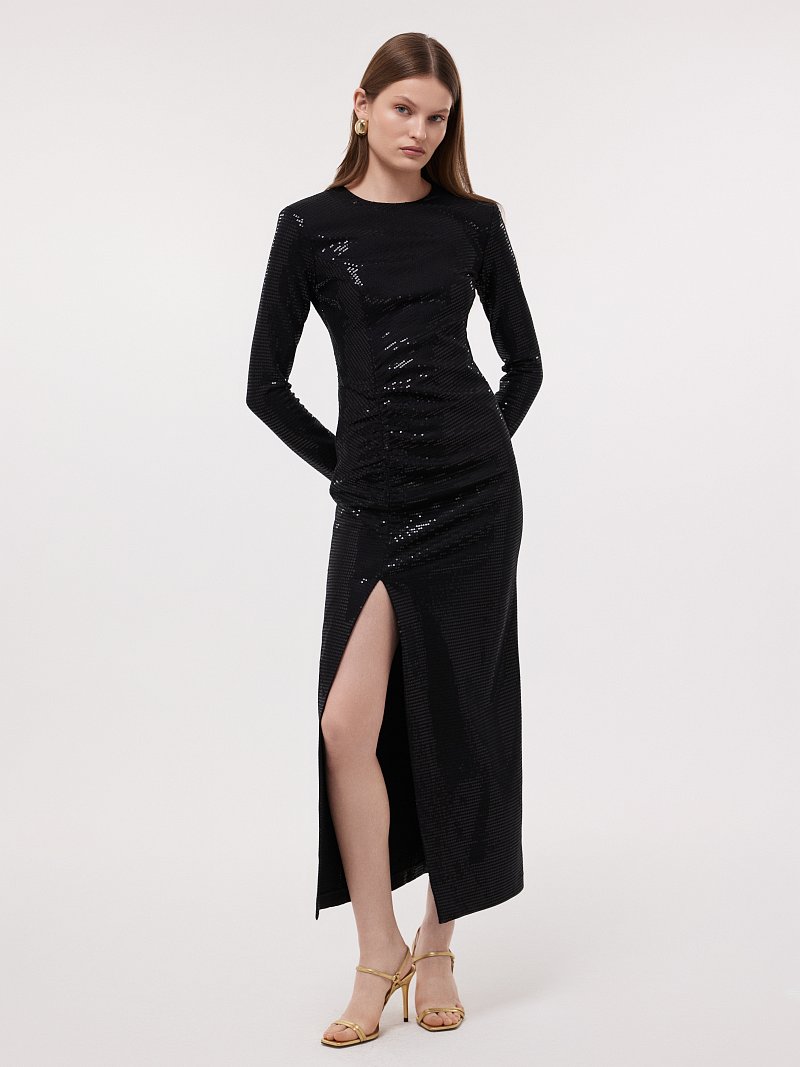 Платье-макси с пайетками