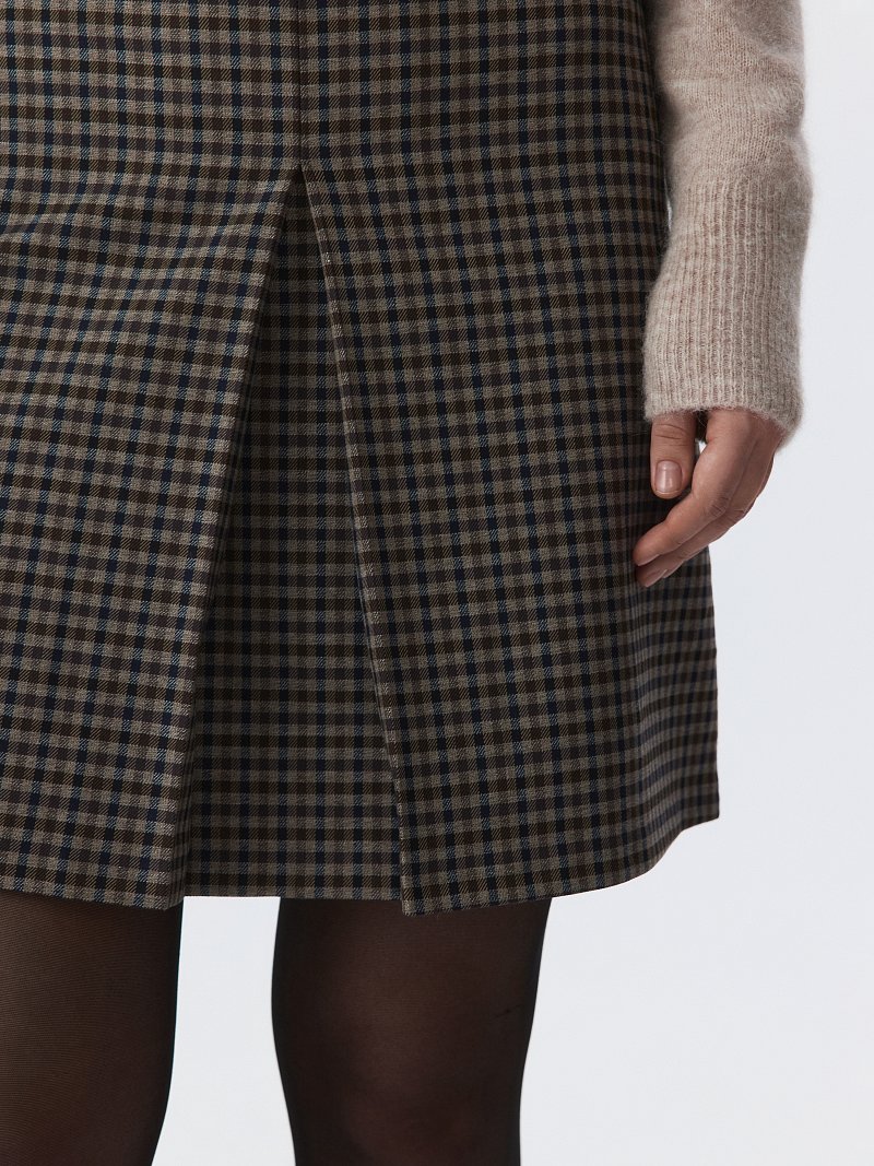 Юбка-трапеция в клетку