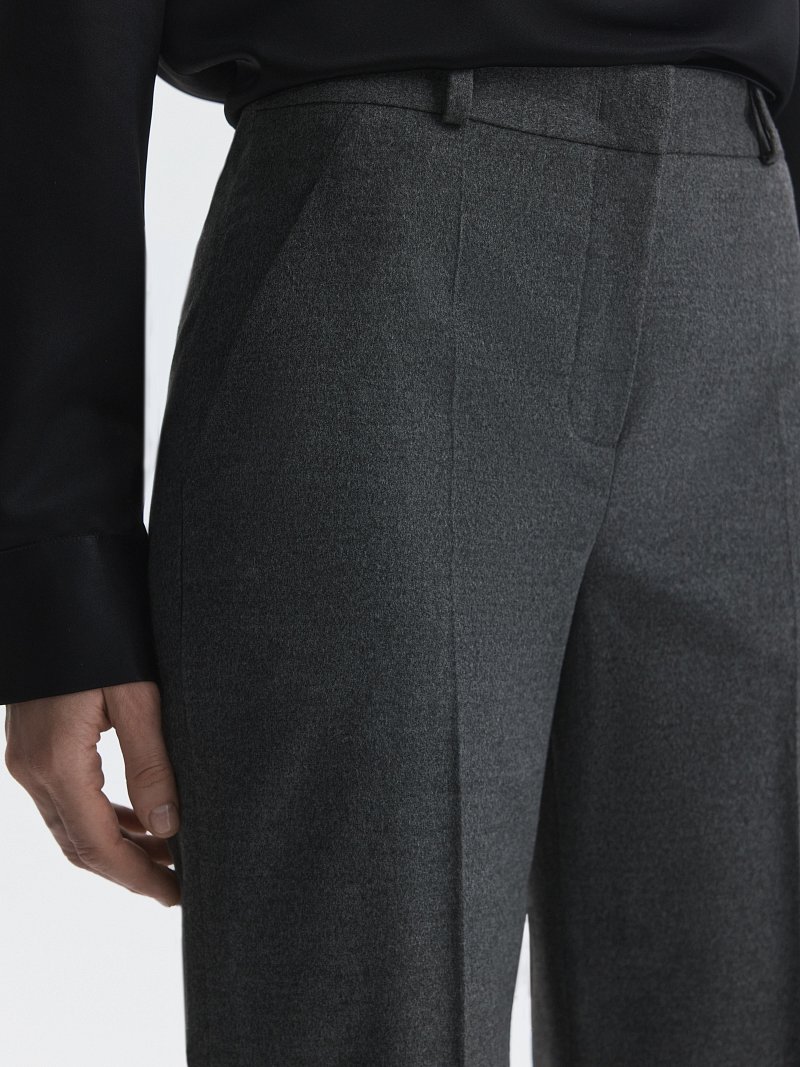 Расклешенные брюки из фланели