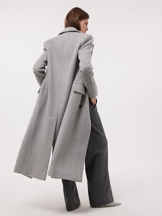 Пальто с шерстью «в елочку»: фото №4