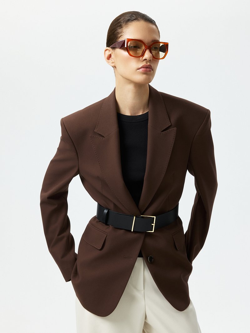 Прямой жакет из хлопка