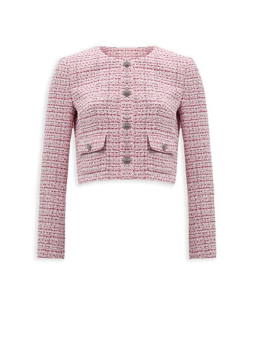 Твидовый жакет укороченного кроя: фото №8