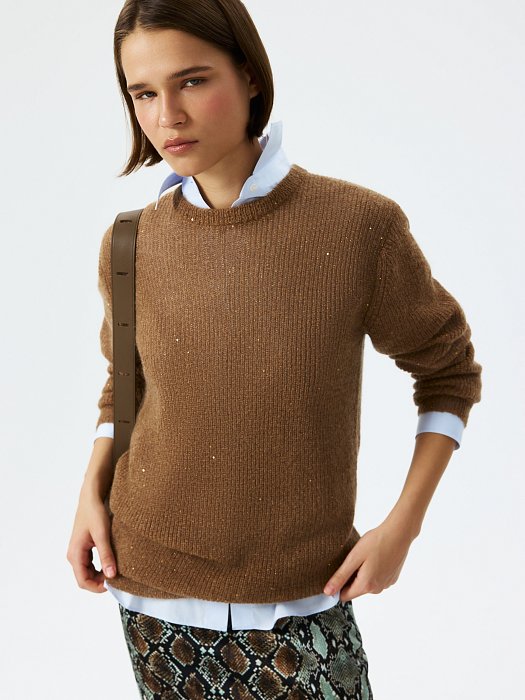 Джемпер с мохером и пайетками: фото №5