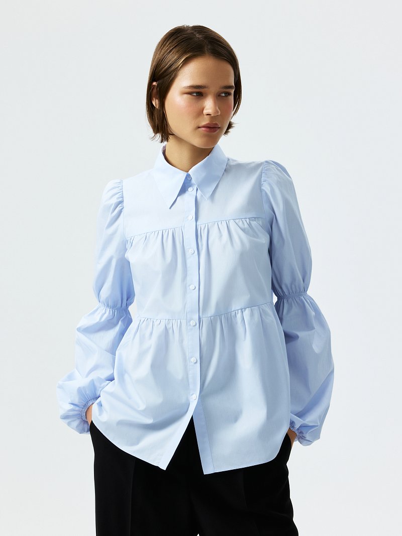 Ярусная блуза из хлопка