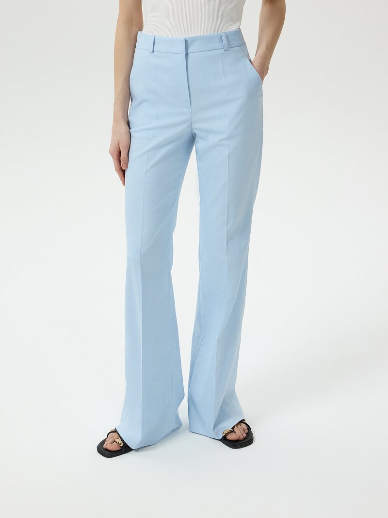 Расклешенные брюки с хлопком