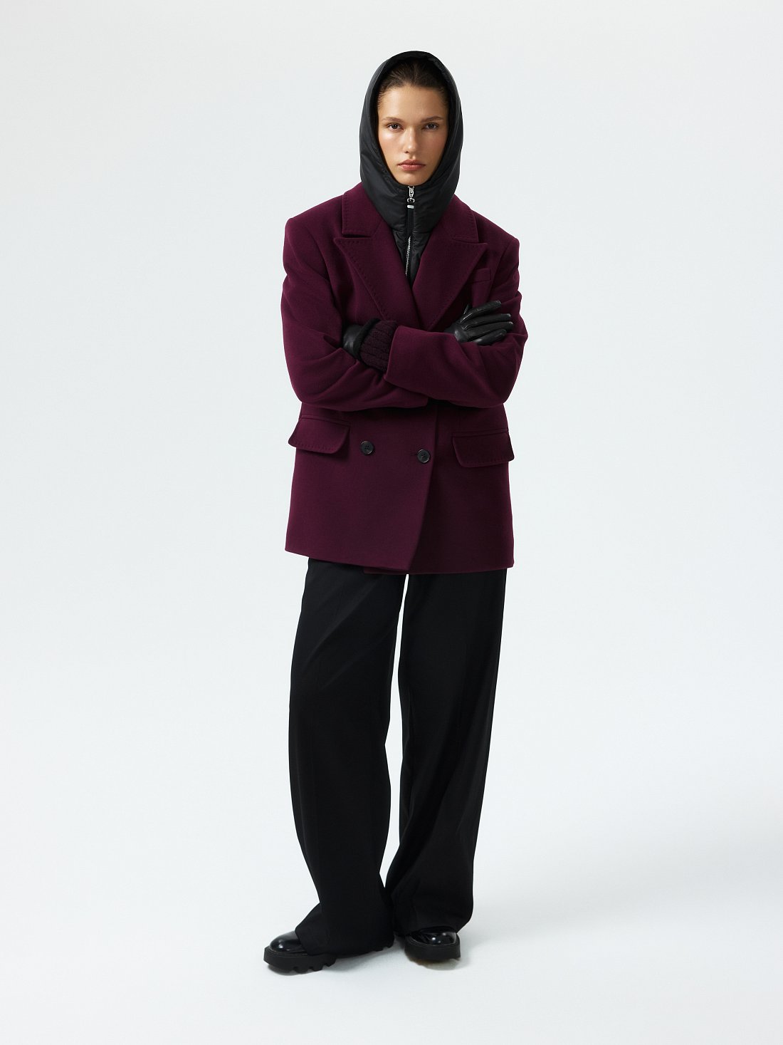 Полупальто со съемным капюшоном: фото №1