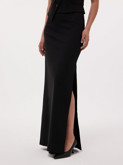 Прямая юбка с разрезом: фото №2