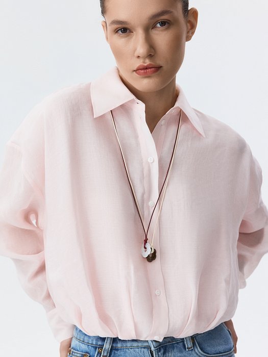 Укороченная блуза из лиоцелла (Р158): фото №4